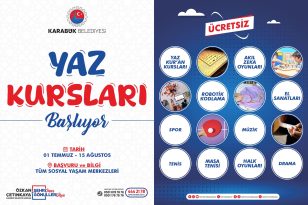 KARABÜK BELEDİYESİ YAZ KURSLARI BAŞLIYOR